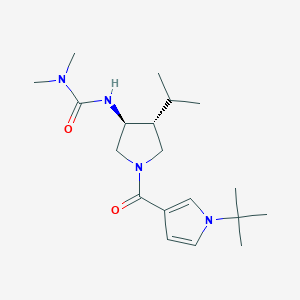 N'-{(3S*,4R*)-1-[(1-tert-butyl-1H-pyrrol-3-yl)carbonyl]-4-isopropyl-3-pyrrolidinyl}-N,N-dimethylurea