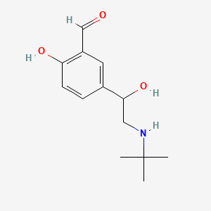 molecular formula C13H19NO3 B565413 5-(2-(tert-Butylamino)-1-hydroxyethyl)-2-hydroxybenzaldehyde CAS No. 156339-88-7