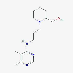 molecular formula C15H26N4O B5654142 (1-{3-[(5,6-dimethylpyrimidin-4-yl)amino]propyl}piperidin-2-yl)methanol 