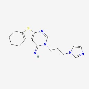 3-[3-(1H-imidazol-1-yl)propyl]-5,6,7,8-tetrahydro[1]benzothieno[2,3-d]pyrimidin-4(3H)-imine