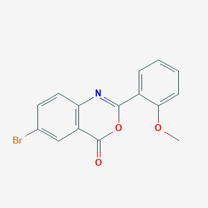 molecular formula C15H10BrNO3 B5654205 6-溴-2-(2-甲氧基苯基)-4H-3,1-苯并恶嗪-4-酮 