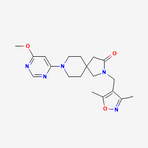 molecular formula C19H25N5O3 B5654208 2-[(3,5-dimethylisoxazol-4-yl)methyl]-8-(6-methoxypyrimidin-4-yl)-2,8-diazaspiro[4.5]decan-3-one 