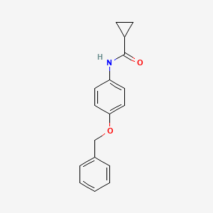 molecular formula C17H17NO2 B5654211 N-[4-(benzyloxy)phenyl]cyclopropanecarboxamide 