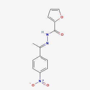 molecular formula C13H11N3O4 B5654227 N'-[1-(4-nitrophenyl)ethylidene]-2-furohydrazide 