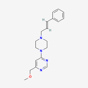 molecular formula C19H24N4O B5654283 4-(methoxymethyl)-6-{4-[(2E)-3-phenylprop-2-en-1-yl]piperazin-1-yl}pyrimidine 