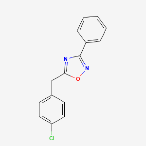 molecular formula C15H11ClN2O B5654295 5-(4-chlorobenzyl)-3-phenyl-1,2,4-oxadiazole 
