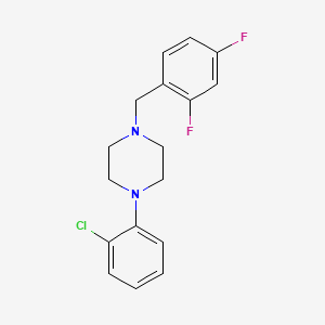 molecular formula C17H17ClF2N2 B5654309 1-(2-chlorophenyl)-4-(2,4-difluorobenzyl)piperazine 