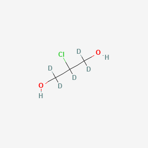 molecular formula C3H7ClO2 B565431 2-Chloro-1,3-propanediol-d5 (Major) CAS No. 1216764-05-4