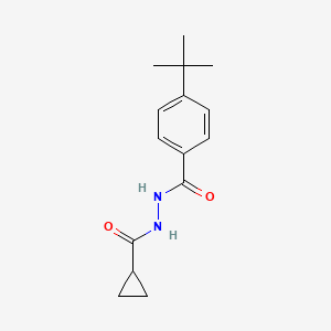 molecular formula C15H20N2O2 B5654310 4-tert-butyl-N'-(cyclopropylcarbonyl)benzohydrazide 