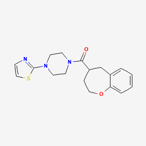 molecular formula C18H21N3O2S B5654320 1-(2,3,4,5-tetrahydro-1-benzoxepin-4-ylcarbonyl)-4-(1,3-thiazol-2-yl)piperazine 