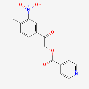 molecular formula C15H12N2O5 B5654340 2-(4-methyl-3-nitrophenyl)-2-oxoethyl isonicotinate 