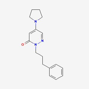 molecular formula C17H21N3O B5654348 2-(3-phenylpropyl)-5-pyrrolidin-1-ylpyridazin-3(2H)-one 