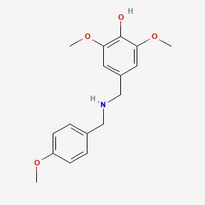 molecular formula C17H21NO4 B5654349 2,6-dimethoxy-4-{[(4-methoxybenzyl)amino]methyl}phenol CAS No. 5937-84-8