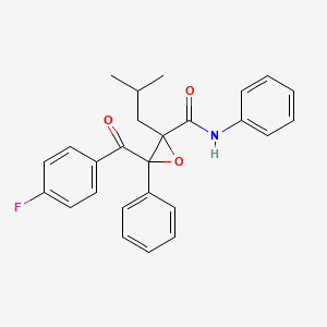 3-(4-Fluorobenzoyl)-2-(2-methylpropyl)-N,3-diphenyloxirane-2-carboxamide