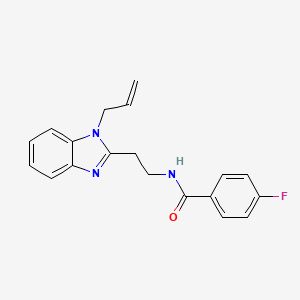 molecular formula C19H18FN3O B5654360 N-[2-(1-allyl-1H-benzimidazol-2-yl)ethyl]-4-fluorobenzamide 