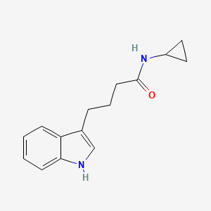 molecular formula C15H18N2O B5654361 N-cyclopropyl-4-(1H-indol-3-yl)butanamide 