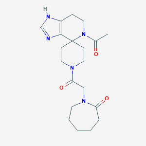 molecular formula C20H29N5O3 B5654369 1-[2-(5-acetyl-1,5,6,7-tetrahydro-1'H-spiro[imidazo[4,5-c]pyridine-4,4'-piperidin]-1'-yl)-2-oxoethyl]azepan-2-one 
