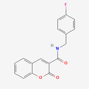 molecular formula C17H12FNO3 B5654375 N-(4-fluorobenzyl)-2-oxo-2H-chromene-3-carboxamide 