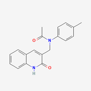 molecular formula C19H18N2O2 B5654385 N-[(2-hydroxy-3-quinolinyl)methyl]-N-(4-methylphenyl)acetamide 