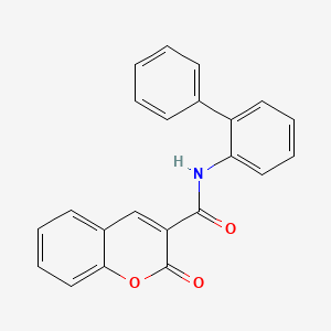 molecular formula C22H15NO3 B5654396 N-2-biphenylyl-2-oxo-2H-chromene-3-carboxamide 