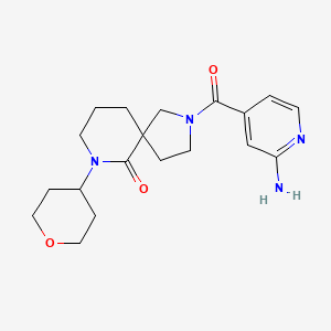 2-(2-aminoisonicotinoyl)-7-(tetrahydro-2H-pyran-4-yl)-2,7-diazaspiro[4.5]decan-6-one