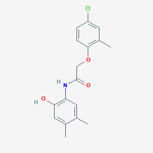 molecular formula C17H18ClNO3 B5654409 2-(4-chloro-2-methylphenoxy)-N-(2-hydroxy-4,5-dimethylphenyl)acetamide 