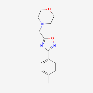 molecular formula C14H17N3O2 B5654419 4-{[3-(4-methylphenyl)-1,2,4-oxadiazol-5-yl]methyl}morpholine 