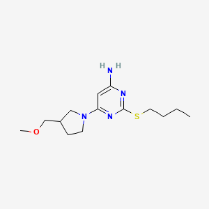 molecular formula C14H24N4OS B5654494 2-(butylthio)-6-[3-(methoxymethyl)pyrrolidin-1-yl]pyrimidin-4-amine 