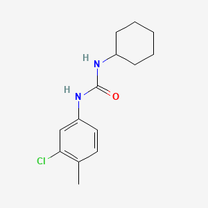 molecular formula C14H19ClN2O B5654499 N-(3-chloro-4-methylphenyl)-N'-cyclohexylurea 