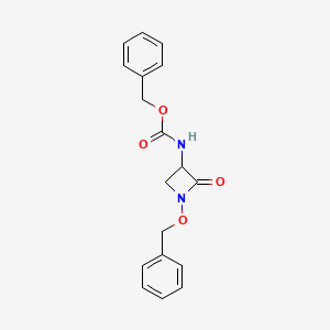 molecular formula C18H18N2O4 B565452 苄基[1-(苄氧基)-2-氧代氮杂环丁-3-基]氨基甲酸酯 CAS No. 1246814-58-3