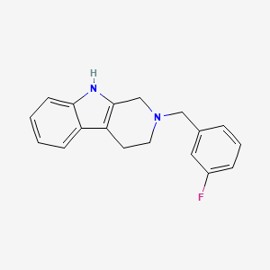 molecular formula C18H17FN2 B5654533 2-(3-fluorobenzyl)-2,3,4,9-tetrahydro-1H-beta-carboline 
