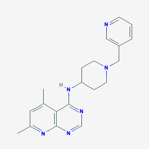 molecular formula C20H24N6 B5654536 5,7-dimethyl-N-[1-(pyridin-3-ylmethyl)piperidin-4-yl]pyrido[2,3-d]pyrimidin-4-amine 