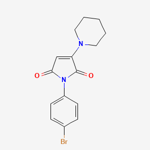 molecular formula C15H15BrN2O2 B5654544 1-(4-bromophenyl)-3-(1-piperidinyl)-1H-pyrrole-2,5-dione 