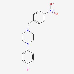 molecular formula C17H18FN3O2 B5654549 1-(4-氟苯基)-4-(4-硝基苄基)哌嗪 