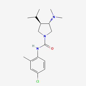 molecular formula C17H26ClN3O B5654553 (3S*,4R*)-N-(4-chloro-2-methylphenyl)-3-(dimethylamino)-4-isopropylpyrrolidine-1-carboxamide 