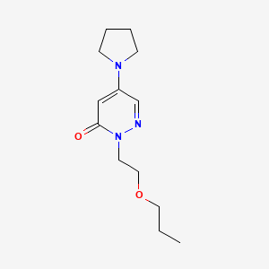 molecular formula C13H21N3O2 B5654558 2-(2-propoxyethyl)-5-pyrrolidin-1-ylpyridazin-3(2H)-one 