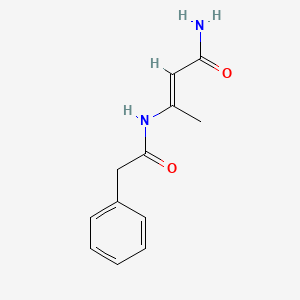 molecular formula C12H14N2O2 B565456 (2E)-3-(2-Phenylacetamido)but-2-enamide CAS No. 1246833-19-1