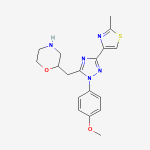 2-{[1-(4-methoxyphenyl)-3-(2-methyl-1,3-thiazol-4-yl)-1H-1,2,4-triazol-5-yl]methyl}morpholine