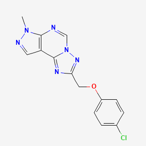 2-[(4-chlorophenoxy)methyl]-7-methyl-7H-pyrazolo[4,3-e][1,2,4]triazolo[1,5-c]pyrimidine