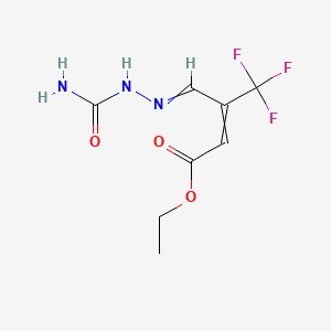 molecular formula C8H10F3N3O3 B565459 3-[[2-(Aminocarbonyl)hydrazinylidene]methyl]-4,4,4-trifluoro-2-butenoic acid ethyl ester CAS No. 244268-38-0