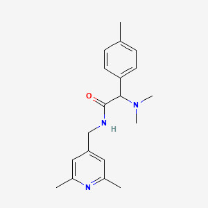 molecular formula C19H25N3O B5654598 2-(dimethylamino)-N-[(2,6-dimethyl-4-pyridinyl)methyl]-2-(4-methylphenyl)acetamide 