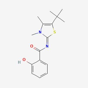 molecular formula C16H20N2O2S B5654604 N-(5-tert-butyl-3,4-dimethyl-1,3-thiazol-2(3H)-ylidene)-2-hydroxybenzamide 