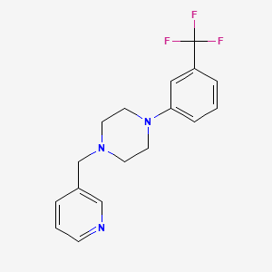 molecular formula C17H18F3N3 B5654606 1-(3-pyridinylmethyl)-4-[3-(trifluoromethyl)phenyl]piperazine 