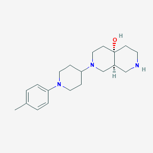 molecular formula C20H31N3O B5654611 rel-(4aS,8aS)-2-[1-(4-methylphenyl)-4-piperidinyl]octahydro-2,7-naphthyridin-4a(2H)-ol dihydrochloride 