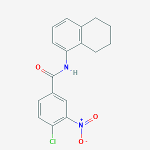 molecular formula C17H15ClN2O3 B5654619 4-chloro-3-nitro-N-(5,6,7,8-tetrahydro-1-naphthalenyl)benzamide 