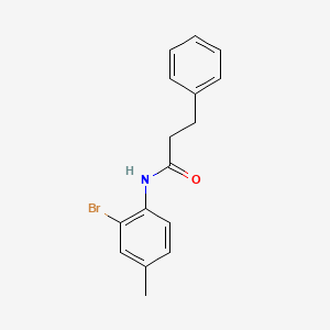 molecular formula C16H16BrNO B5654643 N-(2-bromo-4-methylphenyl)-3-phenylpropanamide 