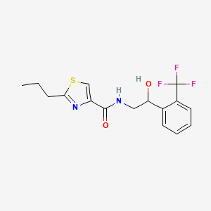 N-{2-hydroxy-2-[2-(trifluoromethyl)phenyl]ethyl}-2-propyl-1,3-thiazole-4-carboxamide