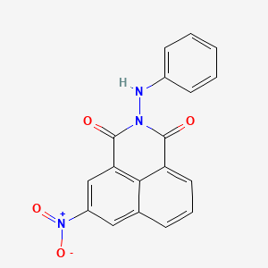 molecular formula C18H11N3O4 B5654657 2-anilino-5-nitro-1H-benzo[de]isoquinoline-1,3(2H)-dione 