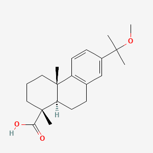 molecular formula C21H30O3 B565468 (1R,4aS,10aR)-7-(2-methoxypropan-2-yl)-1,4a-dimethyl-2,3,4,9,10,10a-hexahydrophenanthrene-1-carboxylic acid CAS No. 1159913-80-0