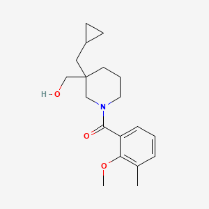 molecular formula C19H27NO3 B5654696 [3-(cyclopropylmethyl)-1-(2-methoxy-3-methylbenzoyl)-3-piperidinyl]methanol 